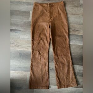 Brown leather pant